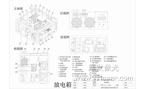 通發(fā)模具激光焊接機放電箱標(biāo)識圖